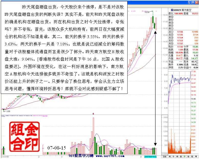 换位思考看主力出货