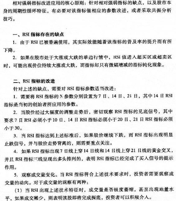 RSI改进应用的方法