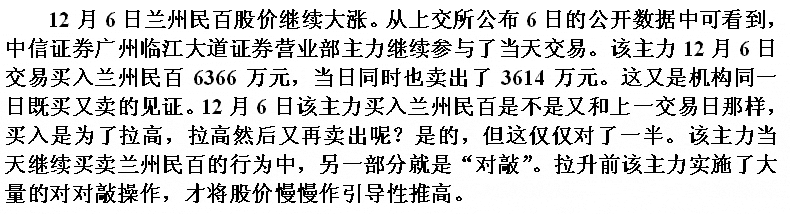 兰州民百庄家对敲操作