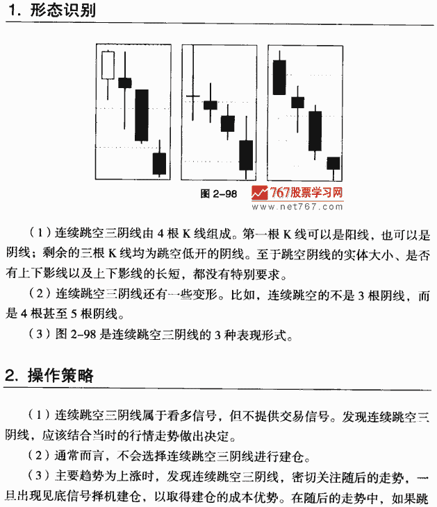 连续跳空三阴线