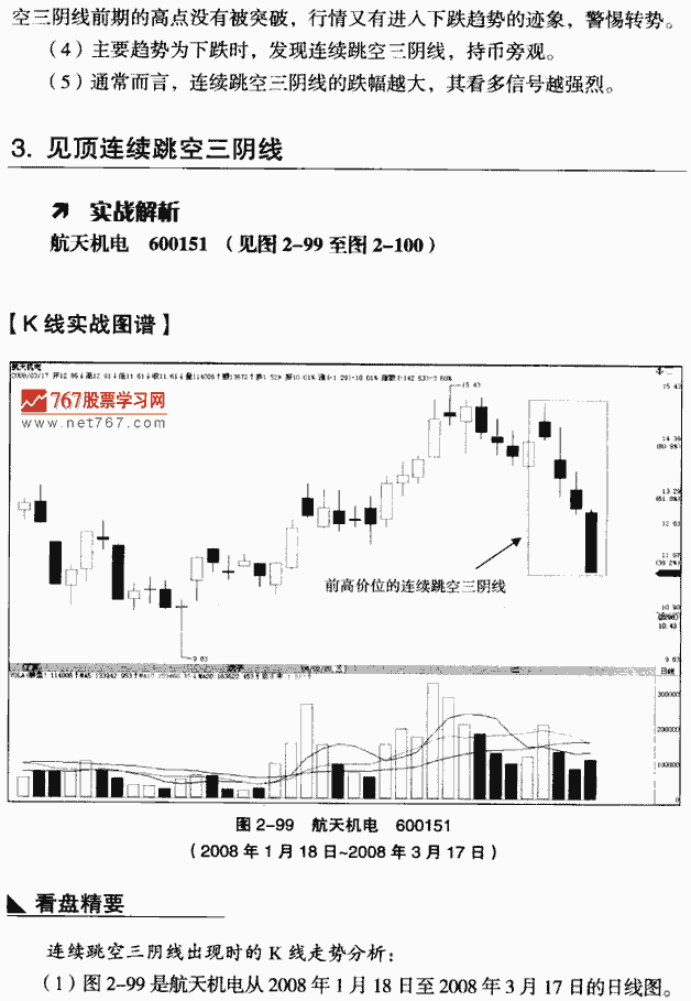 连续跳空三阴线