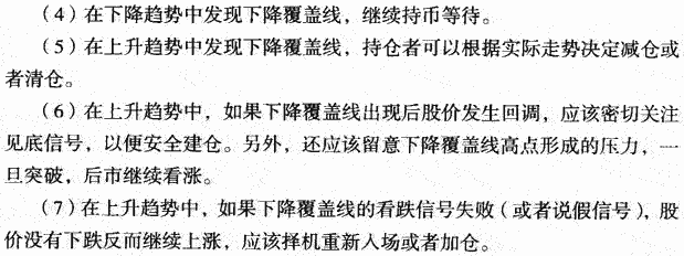 下降覆盖线